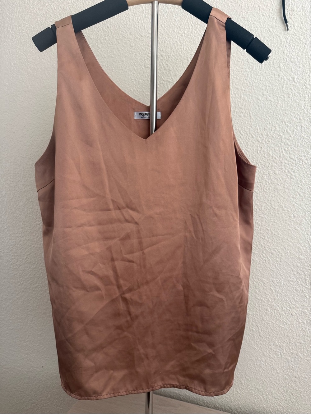 zeagoo Rustic Brown V-Neck Sleeveless Camisole